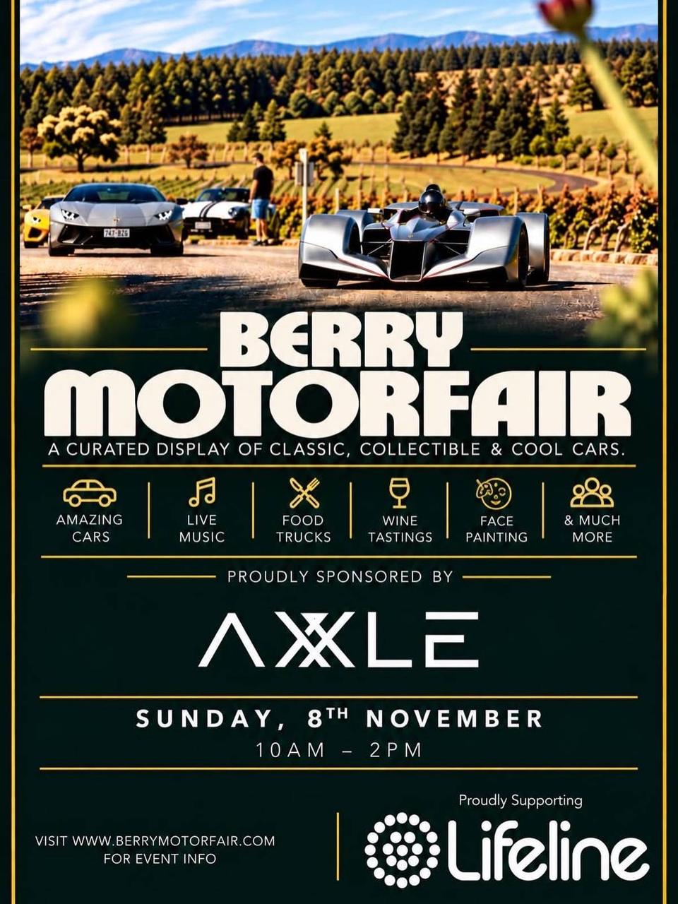 Flyer for Berry Motorfair 2026 - Coolangatta Estate