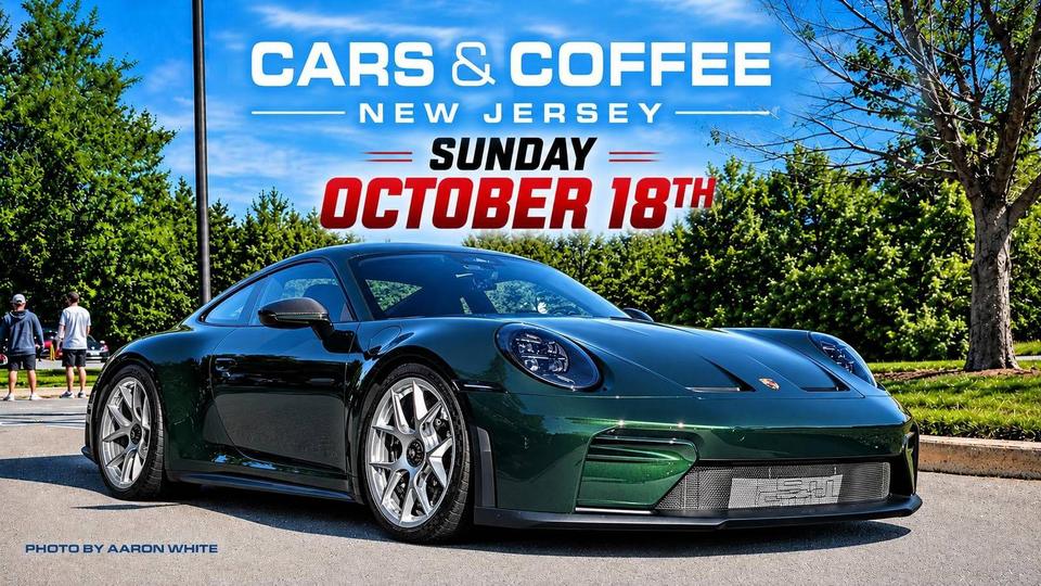 Flyer for Cars & Coffee New Jersey - Year-End Event
