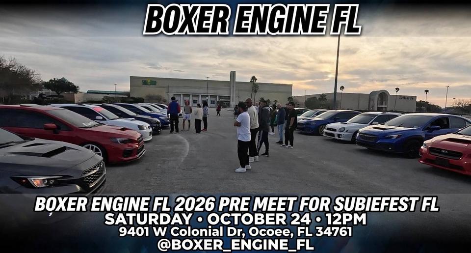 Flyer for Boxer Engine FL - Subiefest Pre-Meet