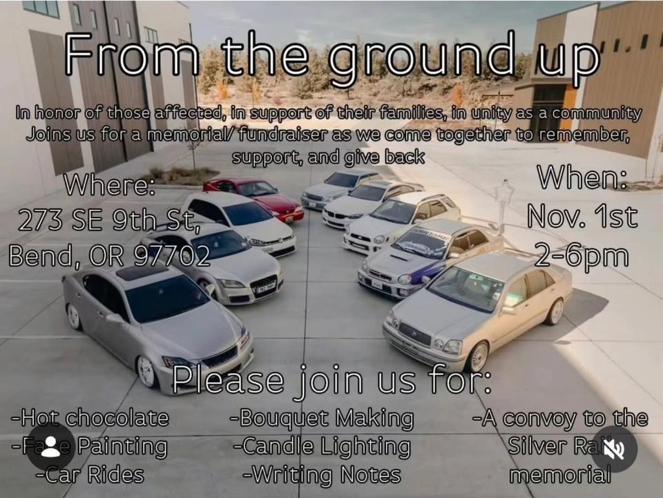 Flyer for From The Ground Up Car Meet - Bend