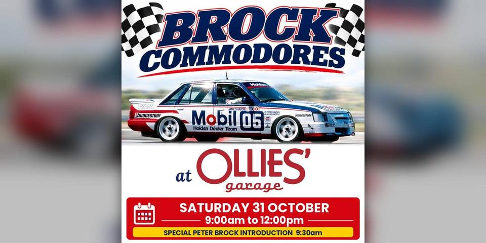 Flyer for Ollies' Garage - Brock Commodores & Bathurst Legend Cars