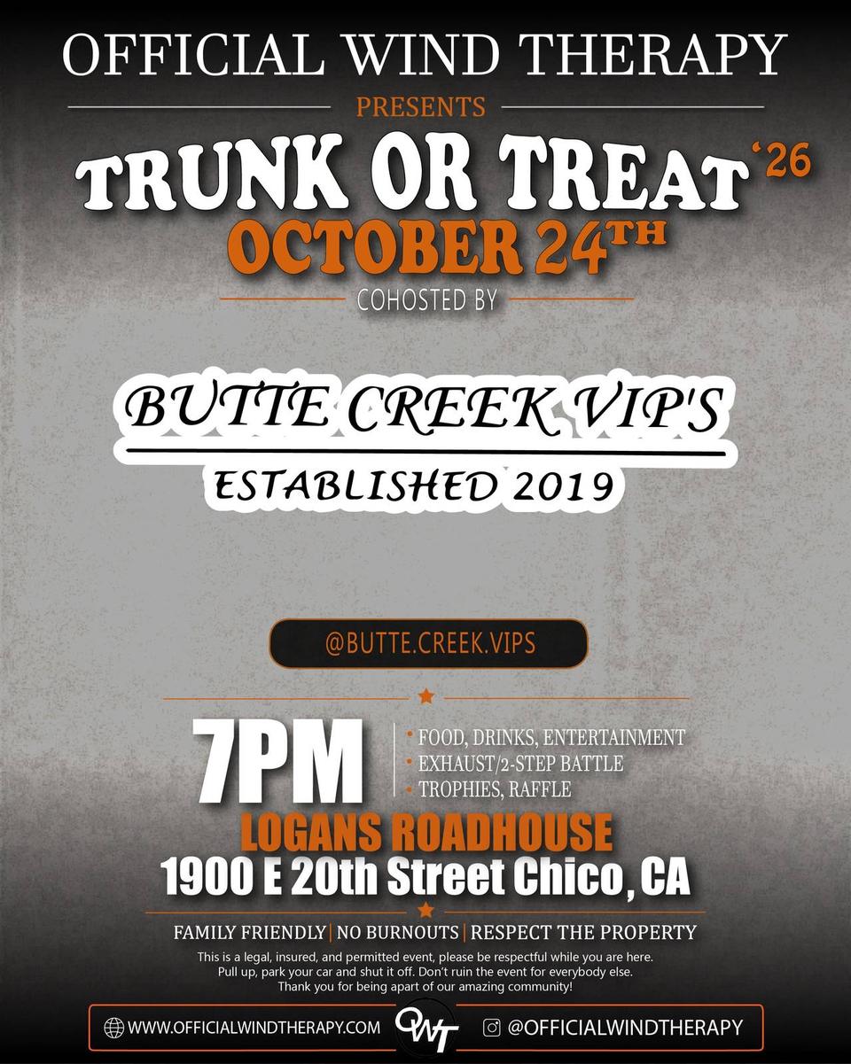 Flyer for Official Wind Therapy Trunk or Treat '26