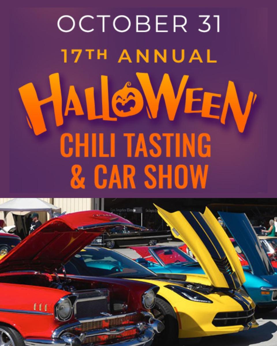Flyer for 17th Annual Chili Cook-Off & Car Show - Palm Springs Air Museum