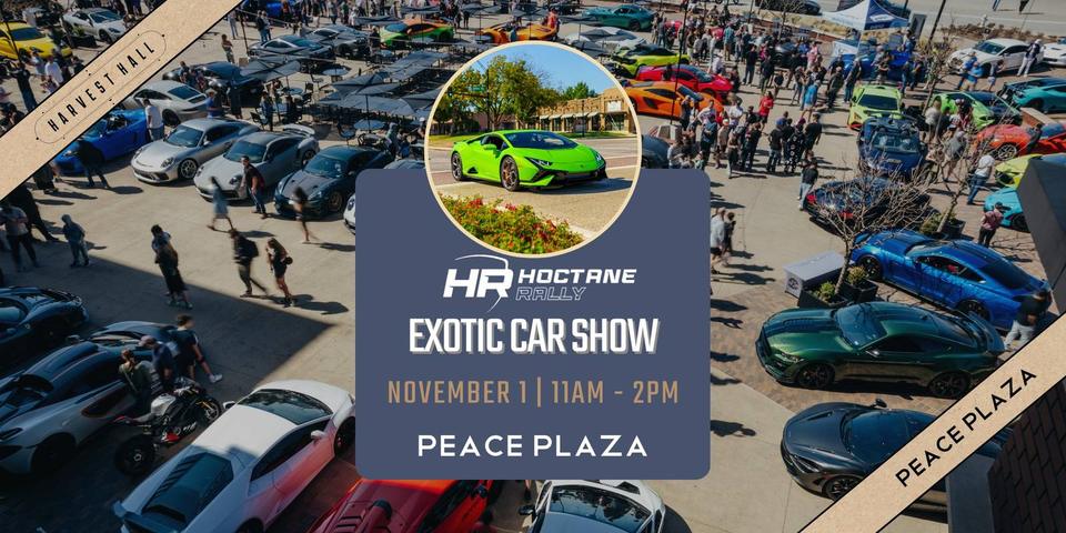 Flyer for Exotic Car Show with Hoctane Rally - Harvest Hall, Grapevine