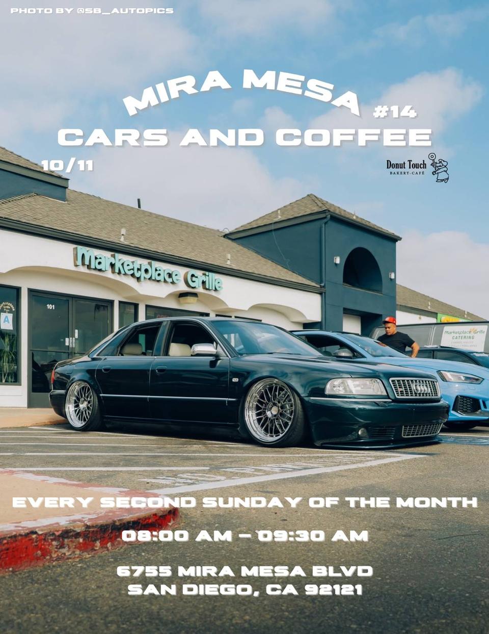 Flyer for Mira Mesa Cars & Coffee #14 - Donut Touch Bakery