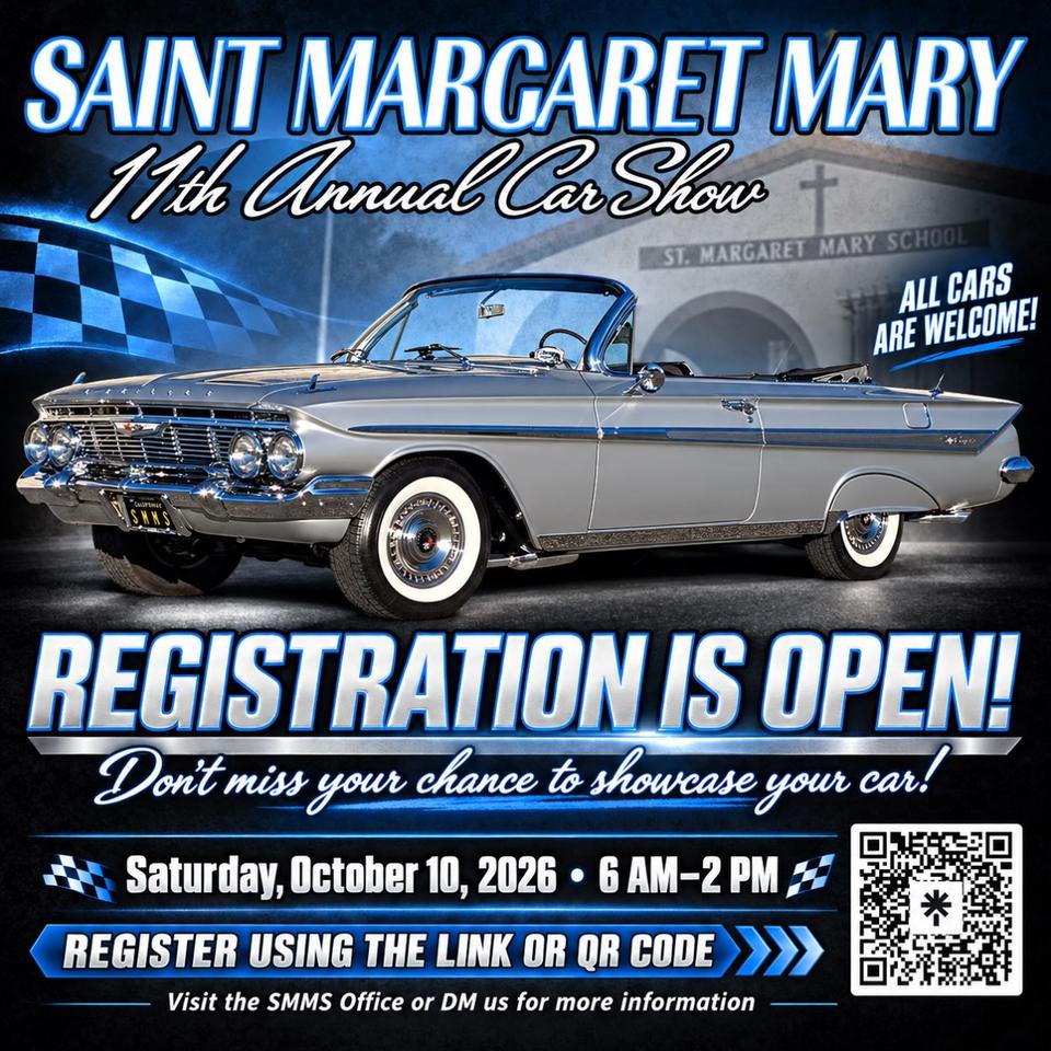 Flyer for Saint Margaret Mary 11th Annual Car Show
