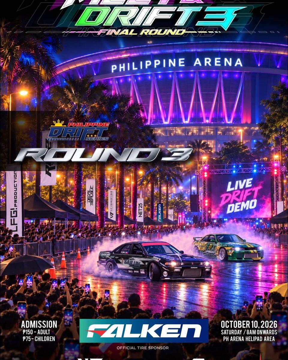 Flyer for Meet & Drift 3: Final Round - Philippine Arena
