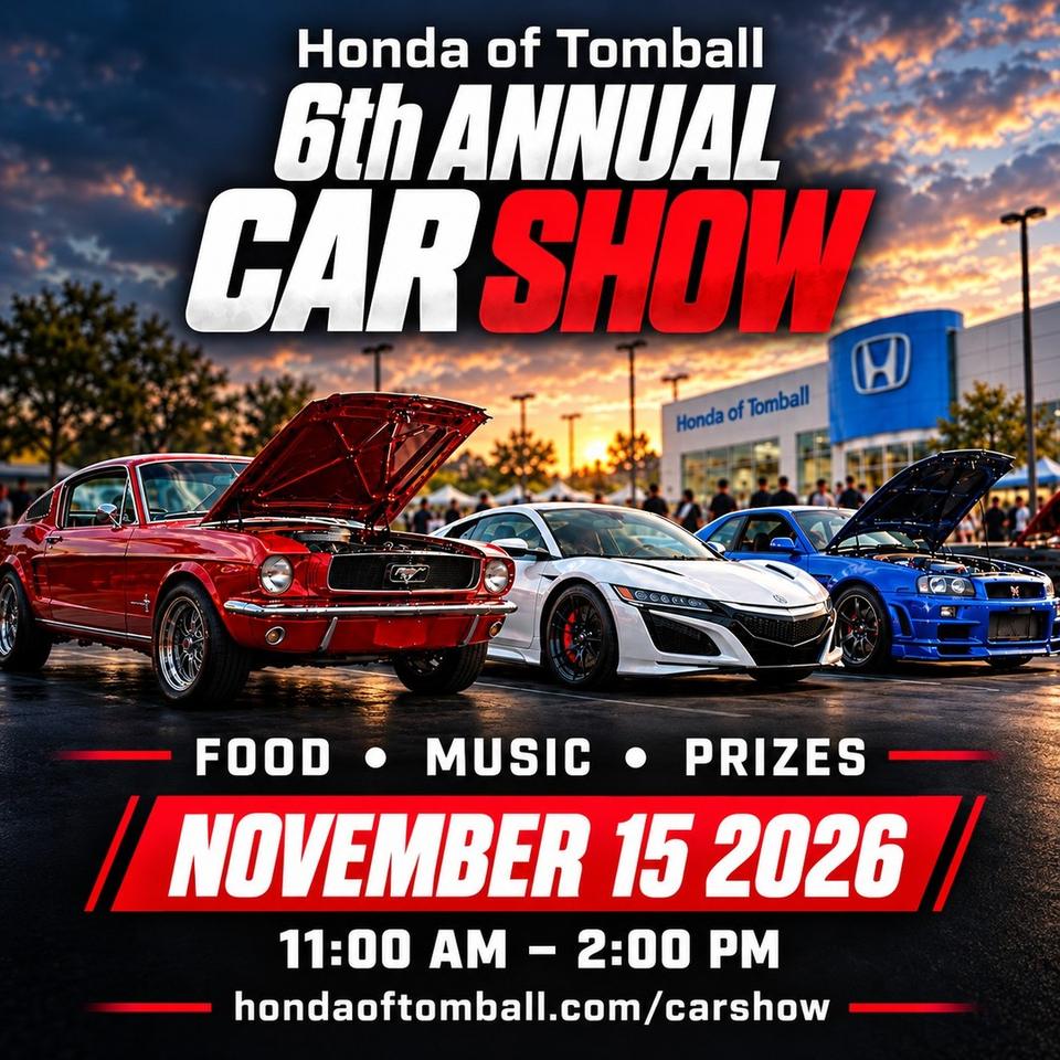 Flyer for Honda of Tomball 6th Annual Car Show