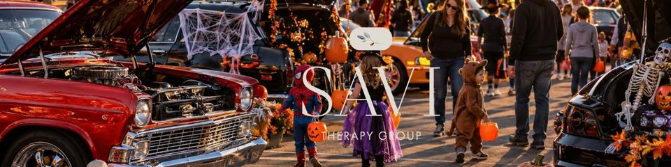 Flyer for SAVI Therapy Group Car Show and Trunk or Treat - Bolingbrook