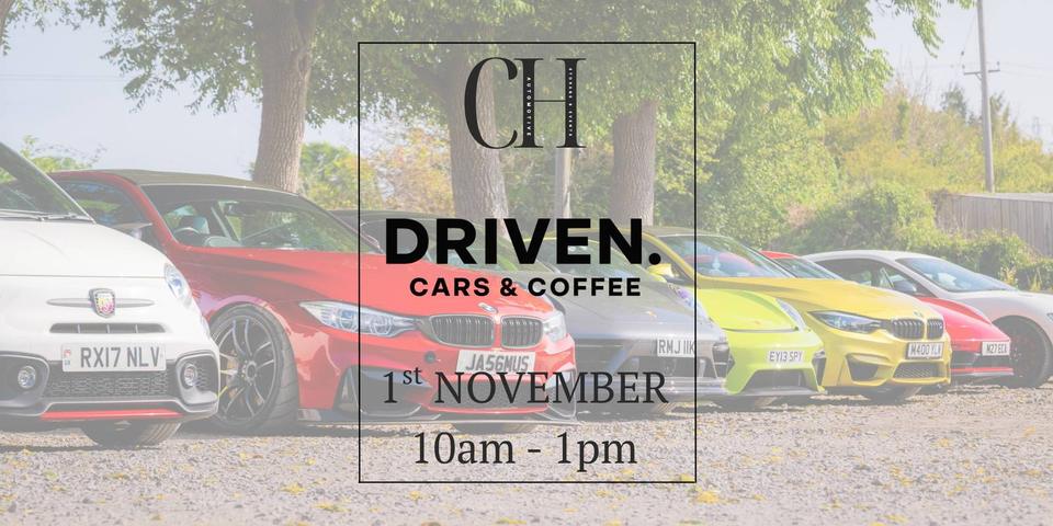 Flyer for Driven. Cars & Coffee at Concours House