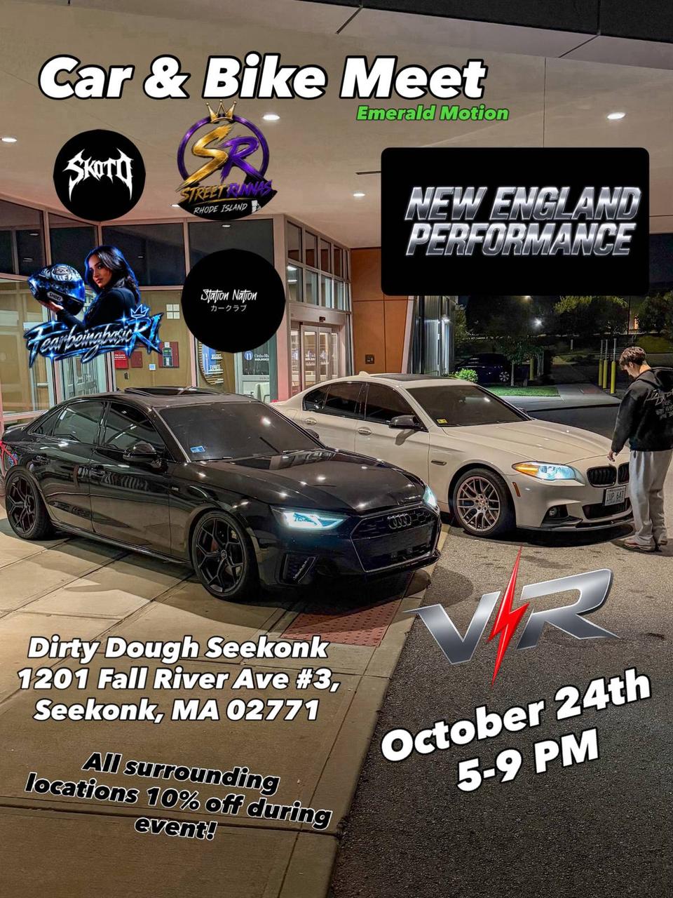 Flyer for Car & Bike Meet - Dirty Dough Seekonk