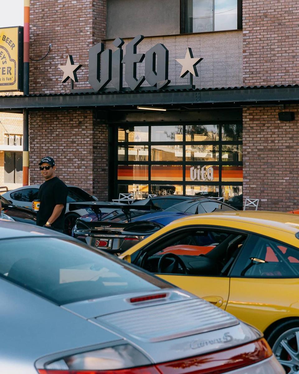 Flyer for Cars & Coffee @ Caffe Vita PHX