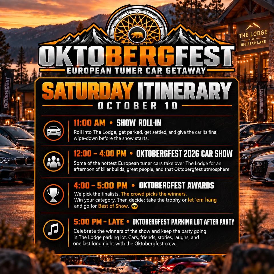 Flyer for Oktobergfest 2026 - European Tuner Car Show