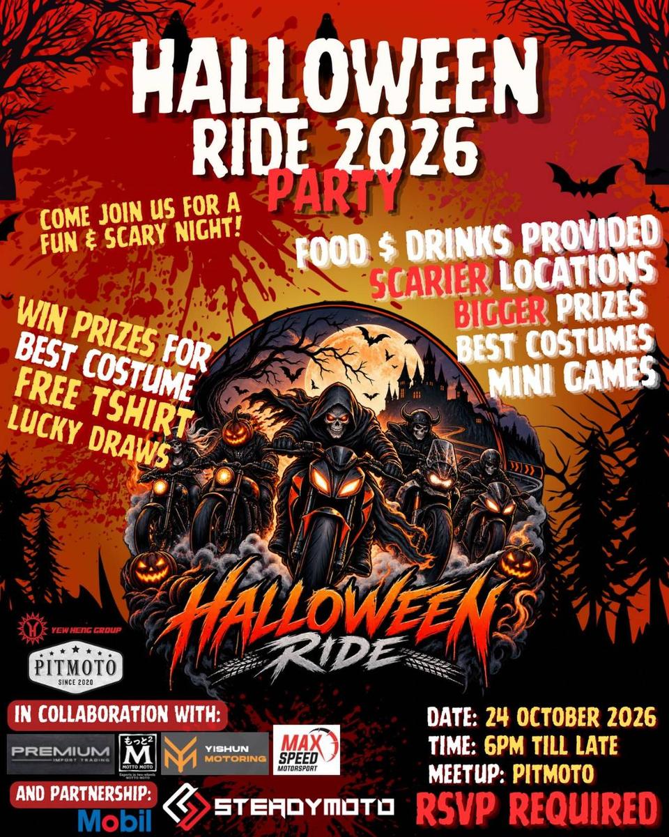Flyer for PITMOTO Annual Halloween Ride 2026
